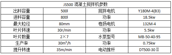 JS500混凝土搅拌机